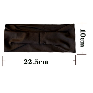 Elastic black milk silk sports headband for yoga and fitness with 22.5x10cm dimensions