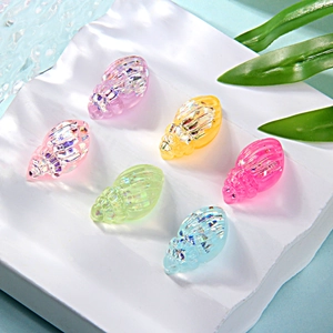 DIY Conch Seashell Resin Cabochons Holographic Glitter Marine Theme Scrapbooking Slime Filler Phone Case Accessories