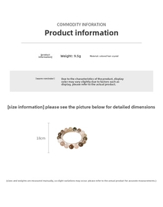 Spécifications du bracelet en cristal rutilé de 9,5g avec une longueur de 18cm