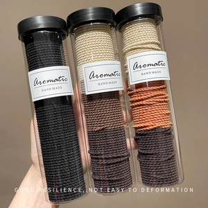 High elastic hair ties set in a minimalist clear tube for long-lasting ponytail styling