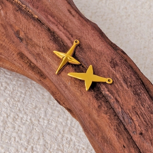 Pendentifs étoile dorée en acier inoxydable 304 pour la création de bijoux DIY et colliers