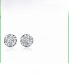 Spécifications de taille pour boucles d'oreilles rondes en argent 925 et zircone 6,5 mm