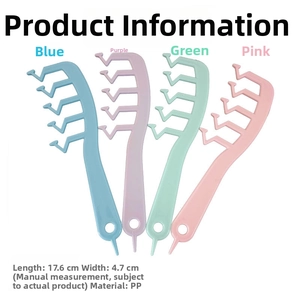 Vibrant candy-colored hollow hairbrushes in blue, purple, green, and pink colors