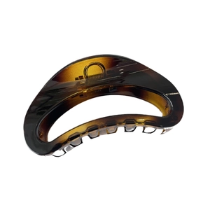 Large amber tortoise shell hair claw clip with strong spring for women hair styling