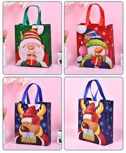 Sacchetti regalo di natale in tessuto non tessuto borsa spesa riutilizzabile feste