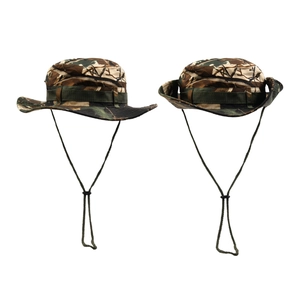 Cappello da pescatore camo outdoor con cinturino regolabile visto da diverse angolazioni