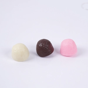 Realistic 2cm chocolate hemisphere models in white, brown, and pink for DIY crafts