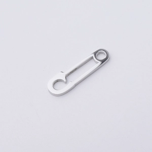 Minimalist silver titanium steel safety pin pendant for DIY creative jewelry design