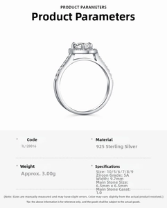 Detail view of S925 sterling silver ring with 1ct pink heart cubic zirconia and halo accents