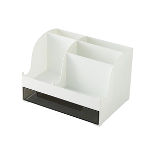 Desktop Storage Box Multi-Grid Desk Organizer ABS Plastic With Transparent Drawer For Stationery Cosmetics Office School