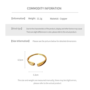 Detailed dimension guide for gold-plated hollow water drop open bangle with product specs