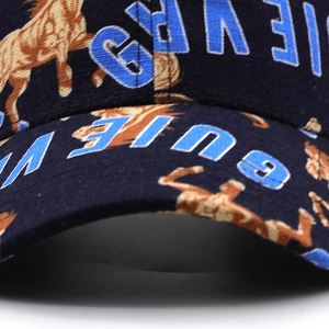 Detailed close-up showing fine stitching and cotton twill texture of the baseball cap