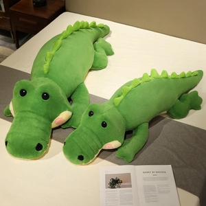 Jouet En Peluche Crocodile Animal En Peluche Doux Coussin Long Vert Confort Pour Décoration Chambre Enfants Mignon Oreiller Alligator