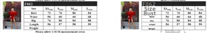 Size chart for strapless feather dress with bust and waist measurements in centimeters