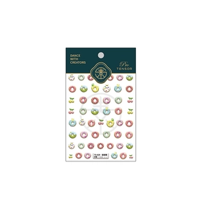 5D embossed donut nail art stickers TS-829 with cute cherry patterns for nail decoration