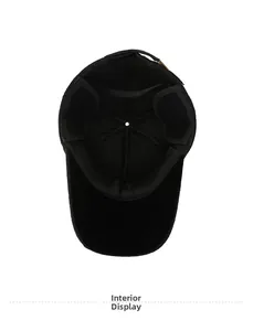 Interior view showing the thick lining and reinforced structure of the winter baseball cap