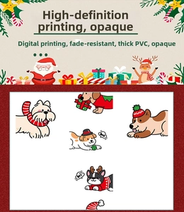 Détails des autocollants de Noël en PVC épais avec impression numérique haute définition