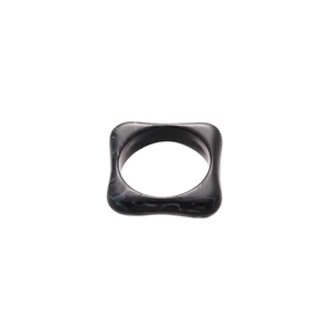 Bracelet jonc minimaliste en résine à motif marbré noir pour femme bijou chic moderne