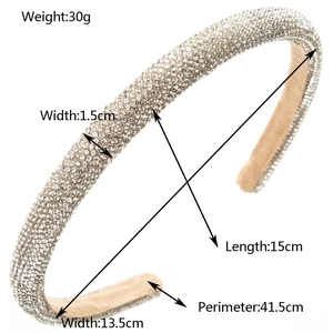 Funkelndes Strass-Haarband für Damen mit silbernem Glitzer-Finish und weichem Innenfutter
