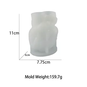 Dimensions détaillées du moule en silicone de torse humain pour bougies et savon