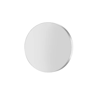 Detail shot of round mirror finish stainless steel coin charm for DIY jewelry