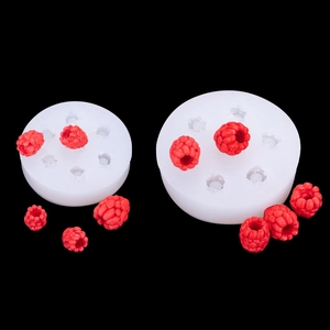 3D raspberry silicone mold for realistic fruit cake decoration and DIY dessert making