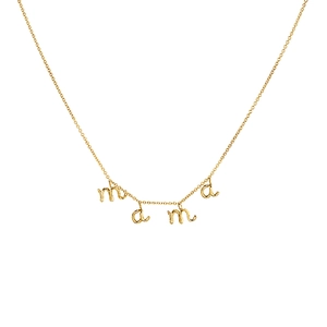 Elegant gold S925 sterling silver MAMA letter necklace for Mother's Day gift