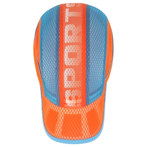 Atmungsaktive Mesh-Baseballkappe für Kinder in Orange und Hellblau für Sonnenschutz