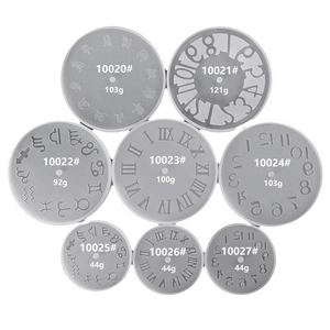 Moldes de resina epoxi para relojes DIY con números romanos y árabes, juego de 8 de silicona