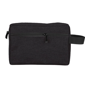 Détail de l'organiseur en tissu Oxford noir imperméable avec fermeture et poignée