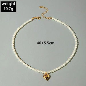 Detailed specs of pearl necklace weighing 10.7g with a length of 40cm plus 5.5cm extension