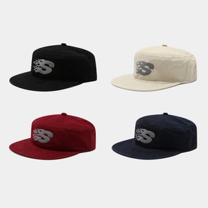 Cadet Cap Flat Top Hat Cotton Flame Letter S Adjustable Military Style Streetwear For Men Women Breathable Sun Protection