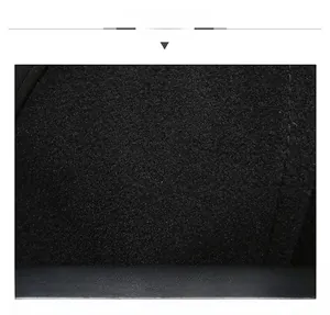Close-up of thick black wool fabric showing warm texture for winter baseball cap