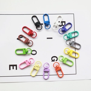 Colorful metal swivel lobster clasps for DIY jewelry making in 14 assorted colors
