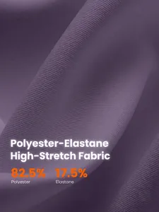 Short de sport 2-en-1 violet en tissu extensible 82,5% polyester et 17,5% élasthanne