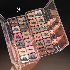 Mimi See 20-color eyeshadow palette featuring matte, shimmer and glitter earthy tones