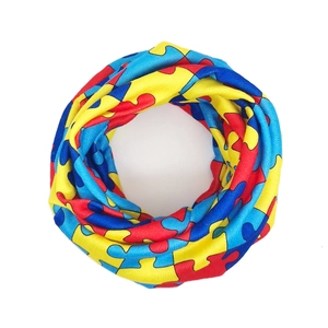 Outdoor versatile multi-functional puzzle pattern seamless neck gaiter and headwear