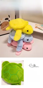 Detailed view of plush sea turtle pillow with soft fabric and hexagonal shell texture