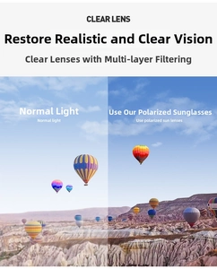 Polarized lens contrast showing clear vision and color enhancement for Y2K cycling eyewear