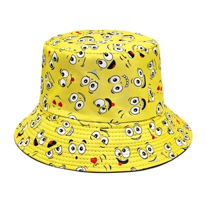 Chapeau Bob Réversible Avec Imprimé Emoji Dessin Animé Visage Souriant Protection Solaire Respirant Été Chapeau De Voyage Pour Hommes Femmes