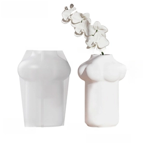 Molde de silicona para jarrón de nube y resina 3D para decoración floral del hogar