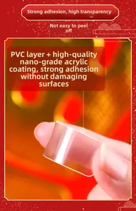 Makroaufnahme von transparentem Nano-Klebeband aus robustem PVC-Acryl-Material