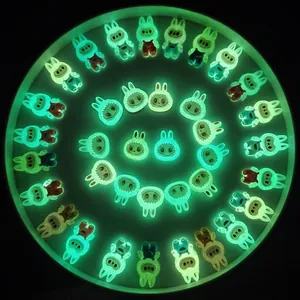 Glow-in-the-dark Capybara resin charms for Christmas DIY jewelry and shoe decoration