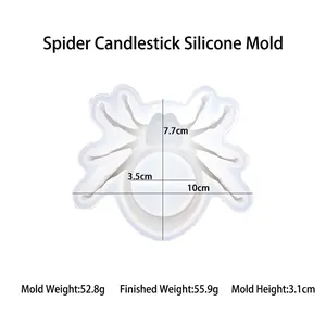 Stampo in silicone a forma di ragno per portacandele in resina diametro 10cm