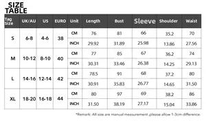Guide des tailles détaillé pour robe courte sexy en dentelle à manches longues