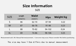 Size chart showing length, waist, and hips for women's high waist PU slit midi skirt