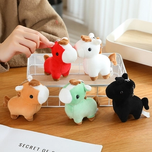 Cute Horse Plush Keychain Adorable Pony Stuffed Animal Mini Bag Pendant Soft Toy Car Keyring For Girls Women Gift