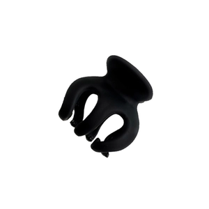 Matte black octopus-style hair claw clip with multi-teeth design on white background
