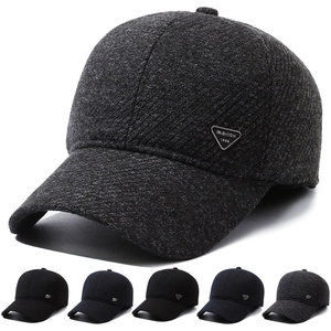 Herren Winter Baseballkappe Ohrenschutz Warm Fleece Gefüttert Wollmischung Outdoor Winddicht Verstellbarer Hut