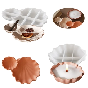 Shell Scallop Silicone Mold For DIY Candle Cup Storage Tray Plaster Ornament Wavy Edge Jewelry Dish Crafting Tool